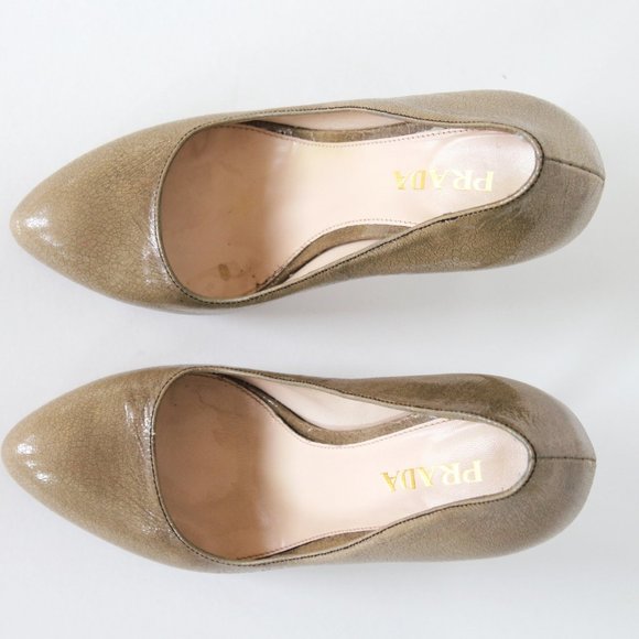 PRADA 37 platform heels Cracle Brush - Picture 5 of 12